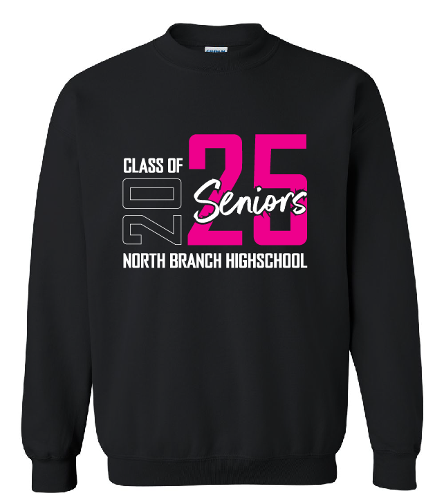 NB 2025 Senior Black Crewneck Sweatshirt