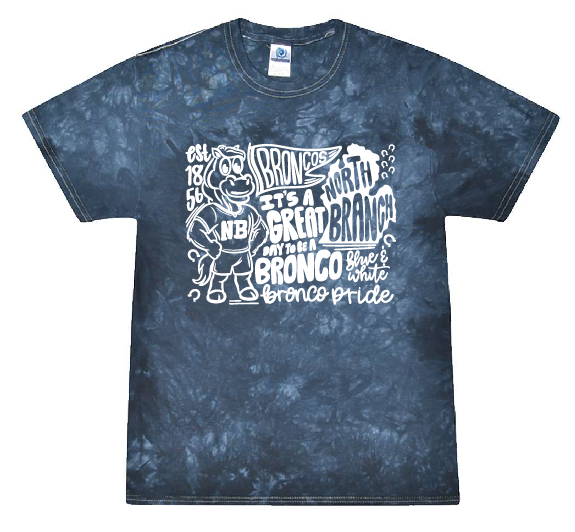 NBE Go Broncos Youth and Adult Tie Dye Short Sleeve