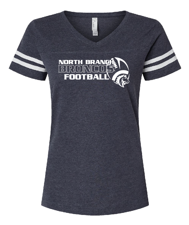 NB Youth Football Womens Cut Navy Jersey Tee