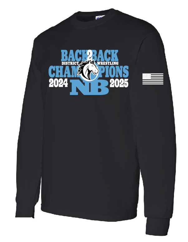 NB Wrestling District Champion Long Sleeve