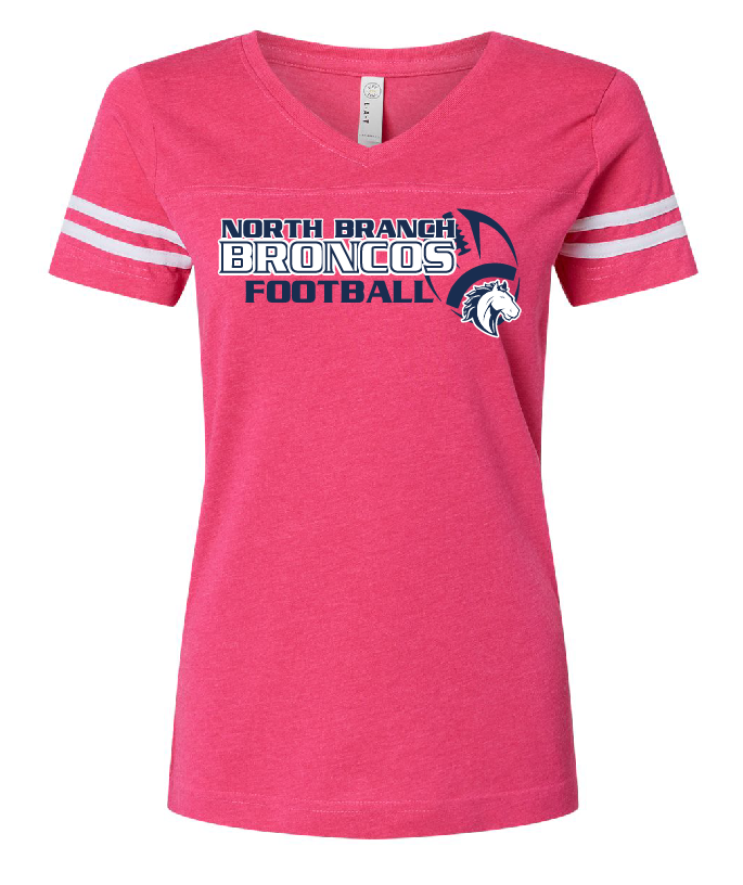 NB Youth Football Womens Cut Pink Jersey Tee