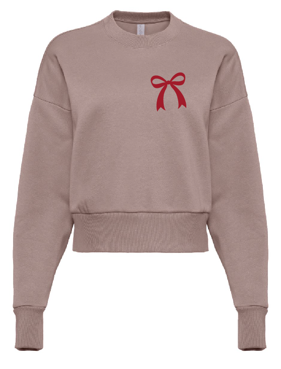 Bow Puff Screen Print Crewneck