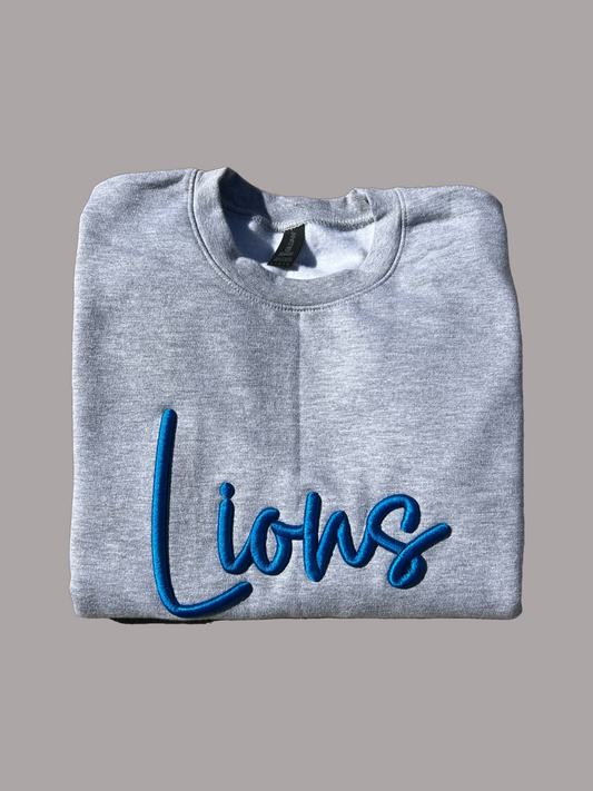 Lions Puff Embroidered Sweatshirt