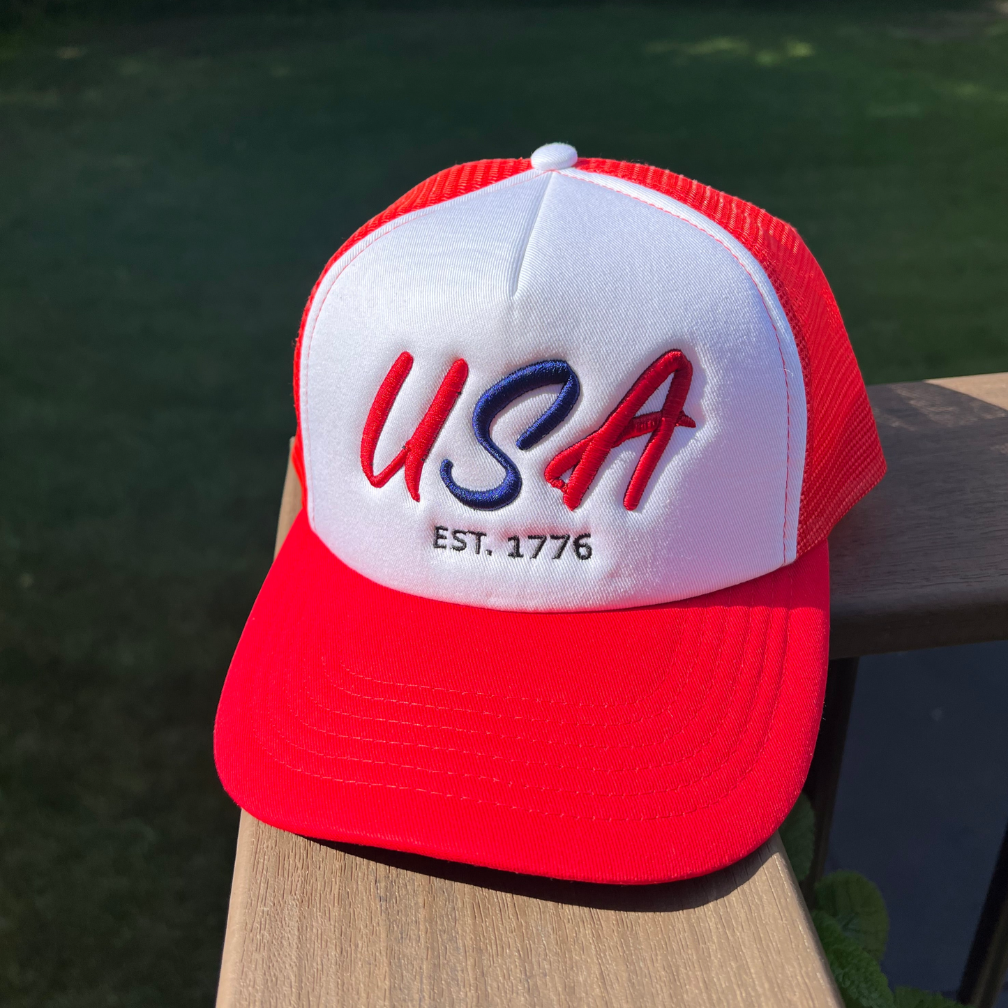 USA Puff Embroidered Hat