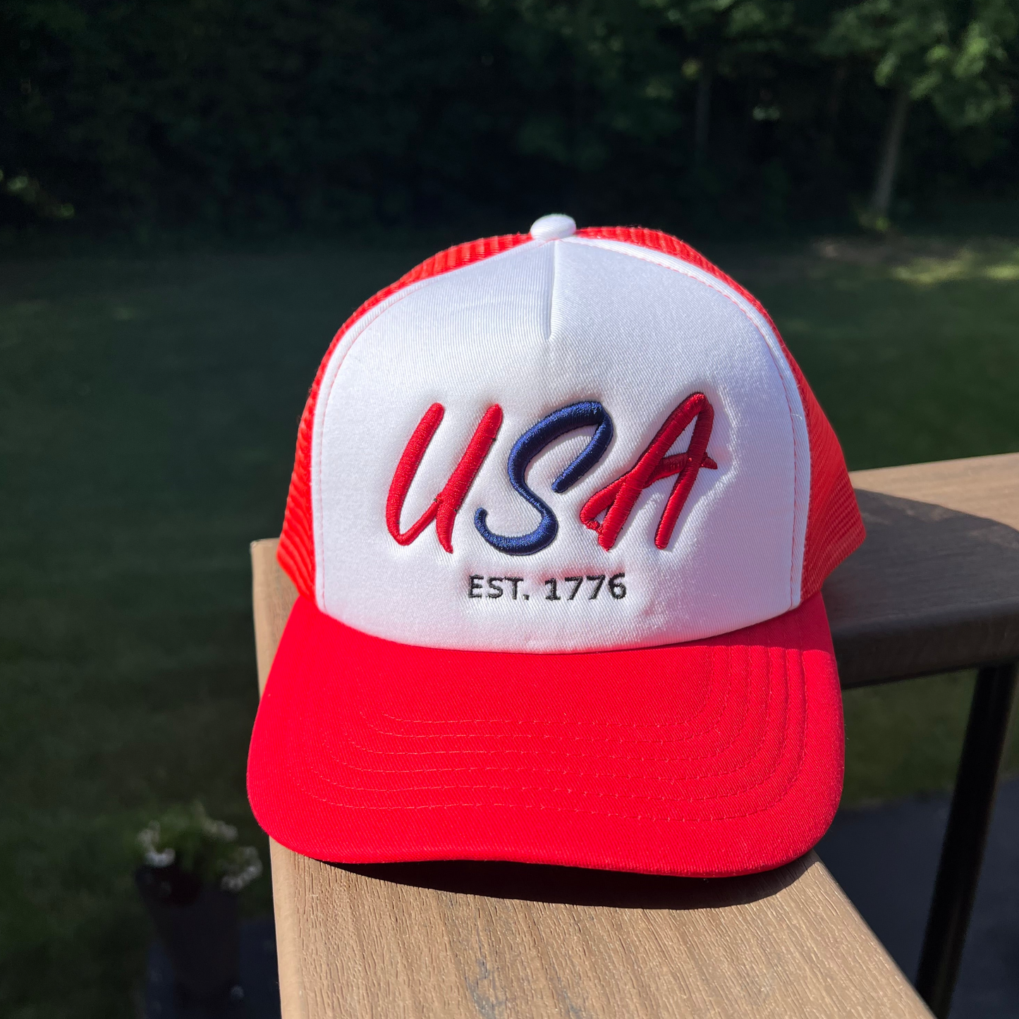 USA Puff Embroidered Hat