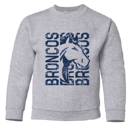 NBE Broncos Youth Crewneck Sweatshirt