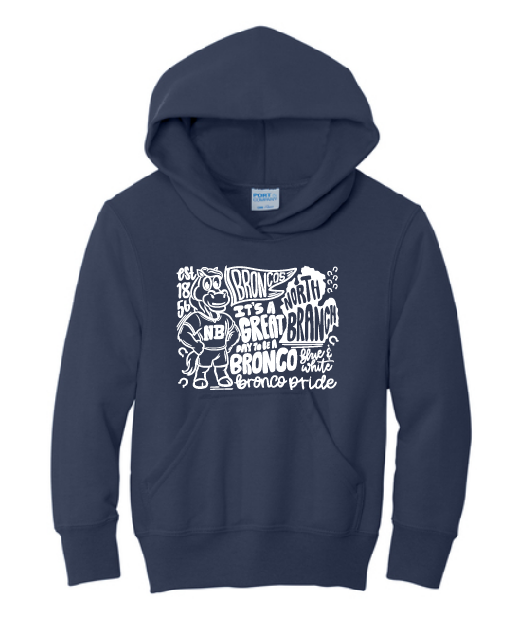 NBE Go Broncos Youth Hooded Sweatshirt