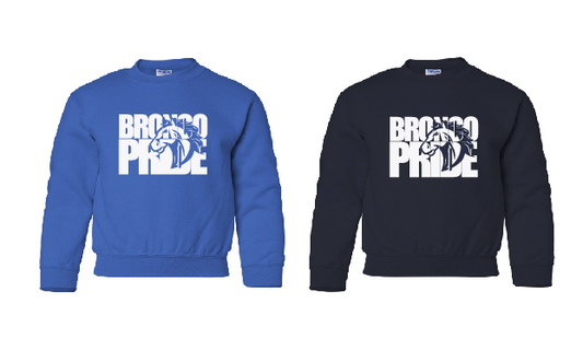 NB Elementary Bronco Pride Youth Crewneck Sweatshirt