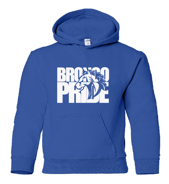 NB Elementary Bronco Pride Youth Hooded Sweatshirt