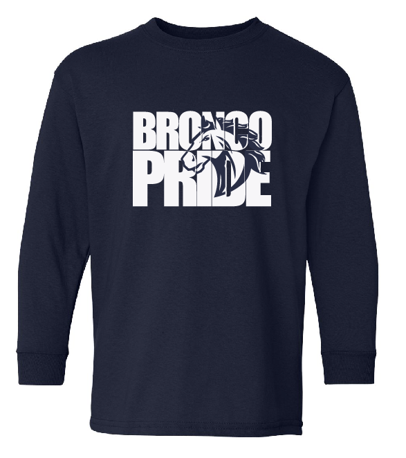 NB Elementary Bronco Pride Youth Long Sleeve