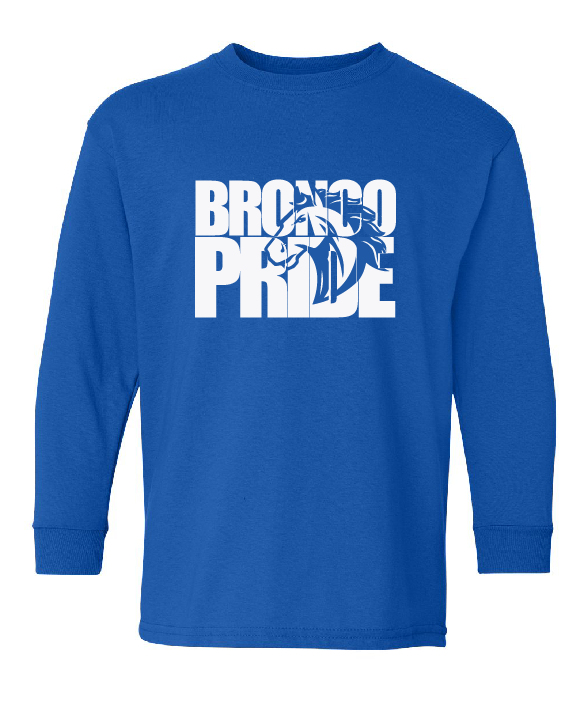 NB Elementary Bronco Pride Youth Long Sleeve