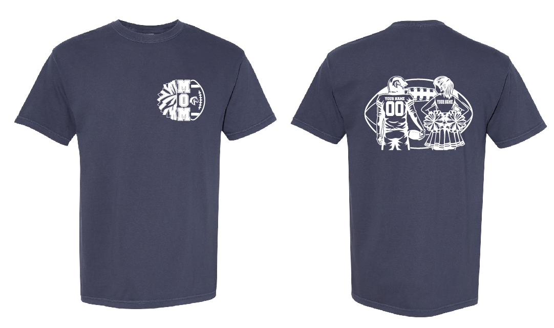 NB Youth Football Custom Football & Cheer Mom Short or Long Sleeve