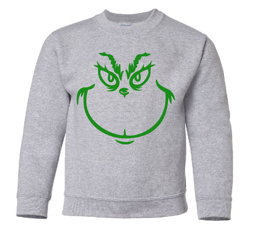 NEW Grinch Face Youth & Adult Shirt