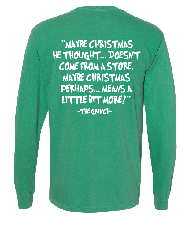 NEW The Grinch Youth & Adult Embroidered and Printed Shirt