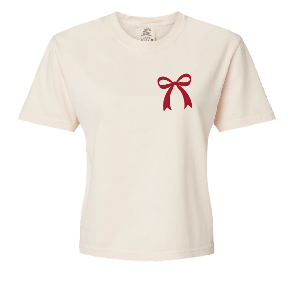 Bow Puff Screen Print Shirt