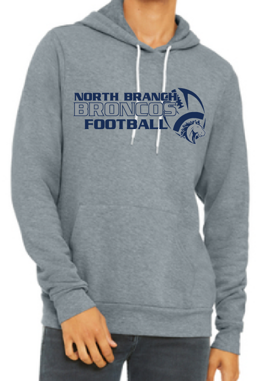 NB Youth Football Adult Bella Canvas Hooded Sweatshirt