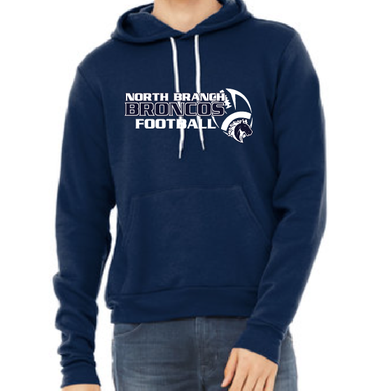 NB Youth Football Adult Bella Canvas Hooded Sweatshirt