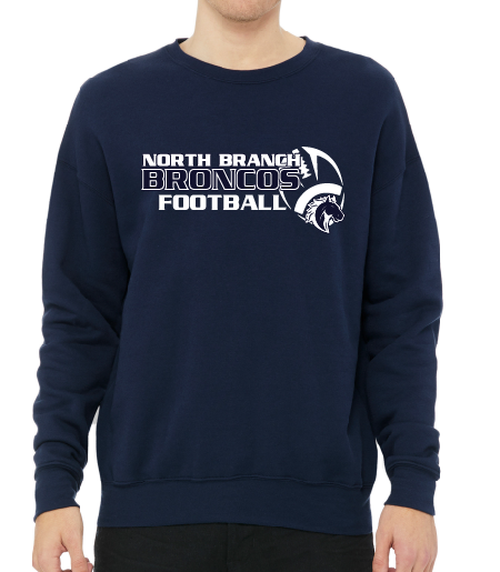 NB Youth Football Adult Bella Canvas Crewneck Sweatshirt