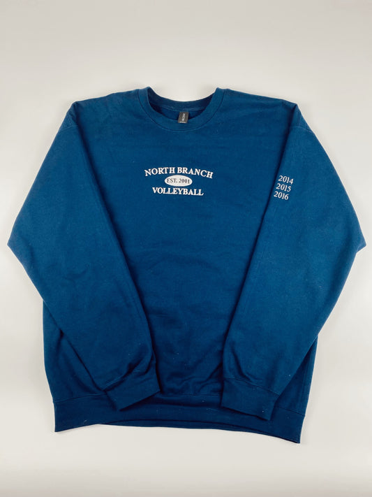 NORTH BRANCH VOLLEYBALL ALUMNI EMBROIDERED CREWNECK SWEATSHIRT