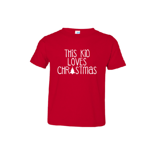 This Kid Loves Christmas Kids Short and Long Sleeve Shirt